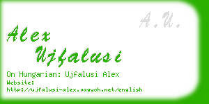 alex ujfalusi business card